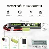 OVONIC 3S Lipo 11,1 V 80C 1000 mAh Airsoft Lipo akumulator z wtyczką Mini TMY do pistoletów Airsoft (2 szt.)