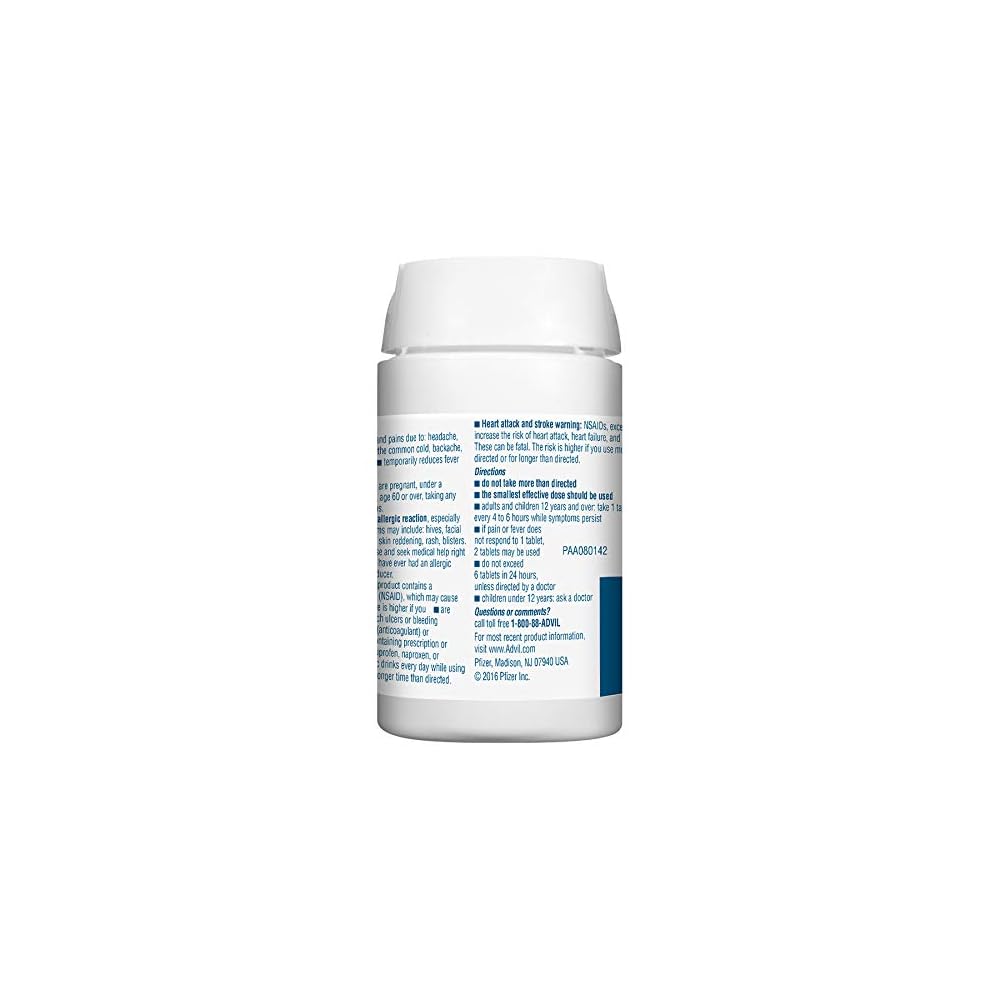 Beli Advil Pain Reliever And Fever Reducer Pain Relief Medicine Dengan Ibuprofen 200mg Untuk Sakit Kepala Sakit Belakang Sakit Menstrual Dan Relief Sakit Sendi 100 Tablet Bersalut Dalam Talian Di Malaysia B0000vlk4o