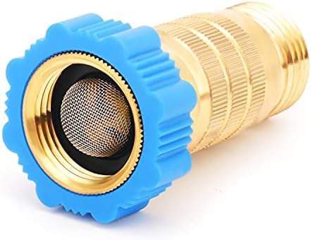 CircleCord RV Hi-Flow Water Pressure Regulator 50-55 psi, 3/4 Inch Thread Lead-Free Brass Inline Water Pressure Reducer for Camper, Trailer, RV Plumbing System