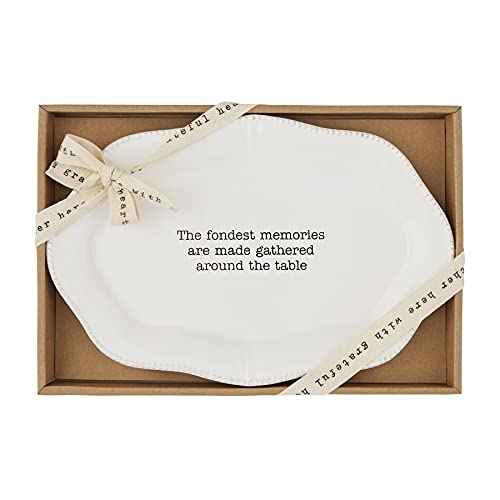 Mud Pie Memories Platter, White, 8.5