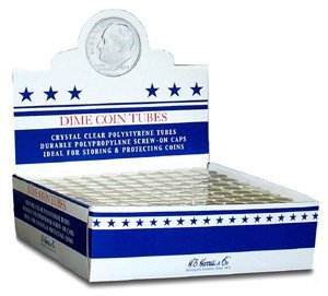 100 tubos para monedas Harris para 50 dimes miniatura 1