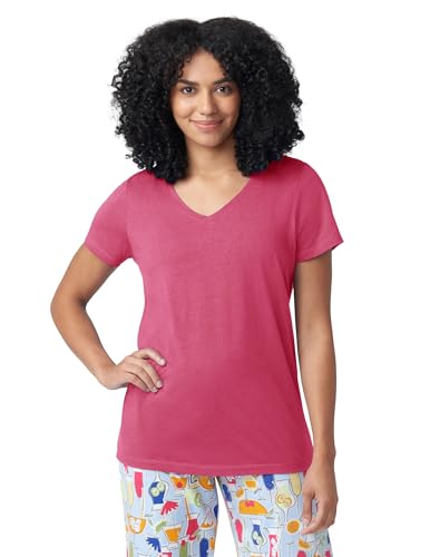 Image of HUE Women's Summer Vacation Pajama Separates, Soft, Whimsical Print Pjs with Tropical Beach Themes, Flip Flops, Cocktails