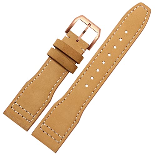 Bracelet montre cuir véritable 22mm compatible avec IW326201 IW377701