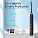 MSETGRD 3 Pack Electric Toothbrush with 6 Modes, Rechargeable Toothbrushes with 12 Brush Head, Fast Charge 2 Min and 30s Timer Toothbrush