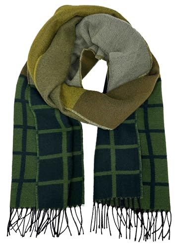 Écharpe d'hiver homme en laine verte idéale pour le bureau