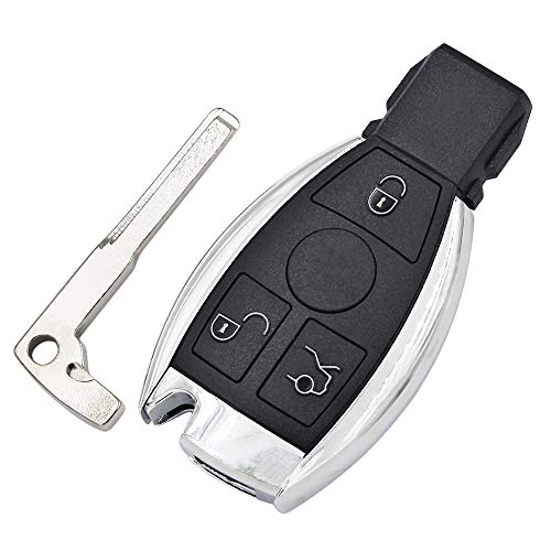 Boîtier de télécommande de clé Intelligente 3 Boutons pour Mercedes pour Benz A B C E S Class W203 W204 W205 W210 W211 W212 W221 W222 Coque pour clé