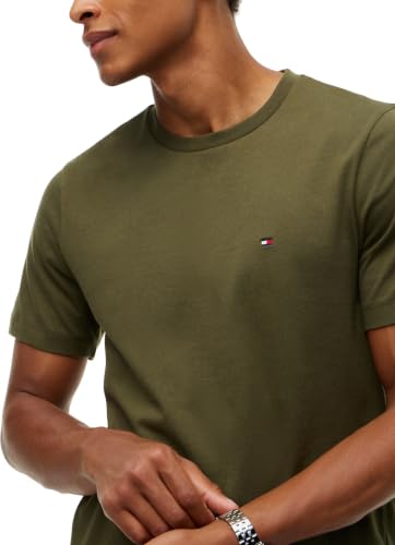 Tommy Hilfiger Herren-T-Shirt ESS Seasonal Reg Fit Solid Tee Mw0mw39995 S/S, Huntsman Green, M – Ansicht 3