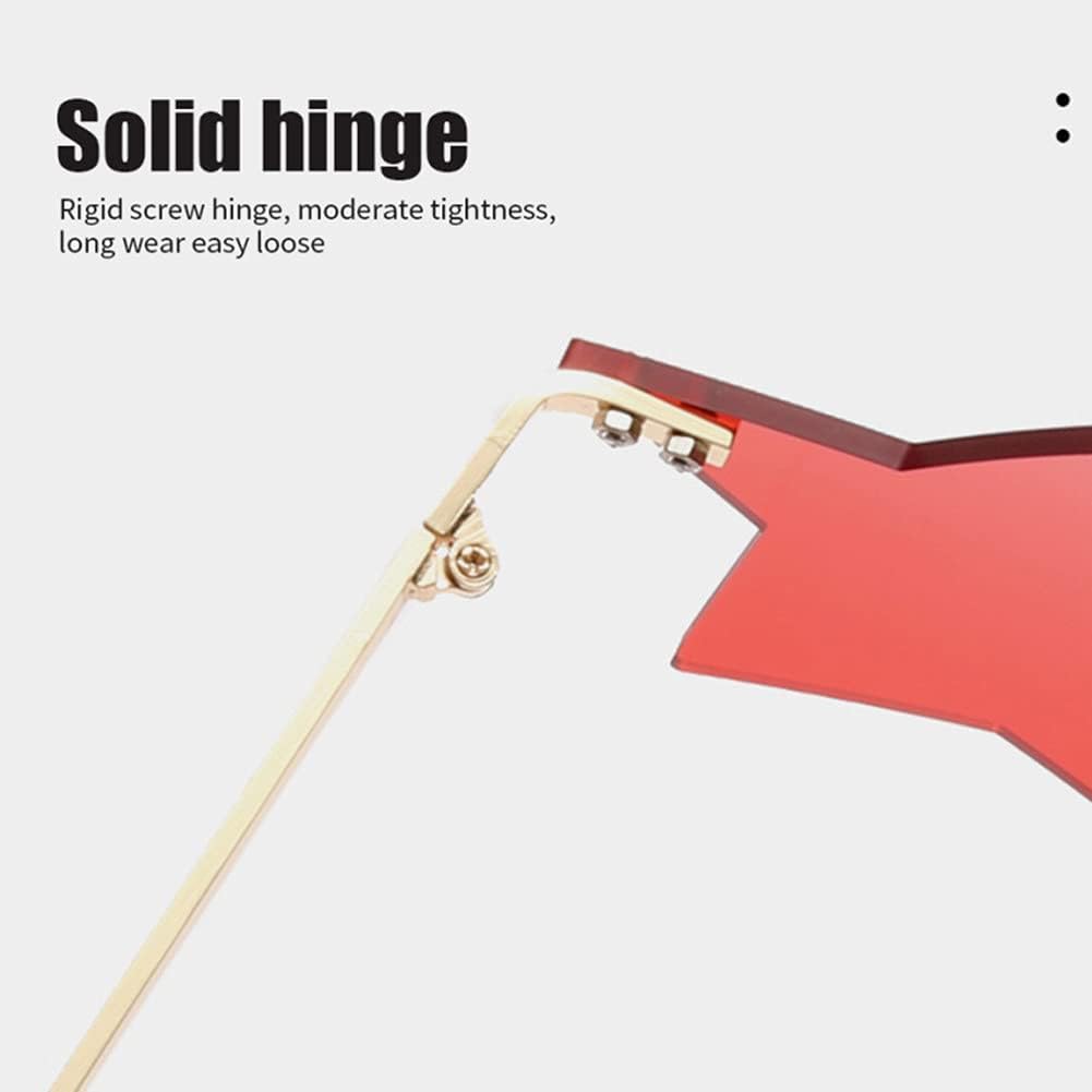 Star Rimless Sunglasses Women/Men Unique Pentagram Party glasses Prom Streetwear - Image 4