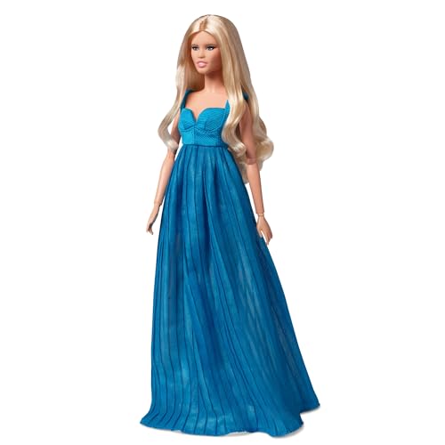 Muñeca Barbie Supermodel Claudia Schiffer en vestido Versace miniatura 6