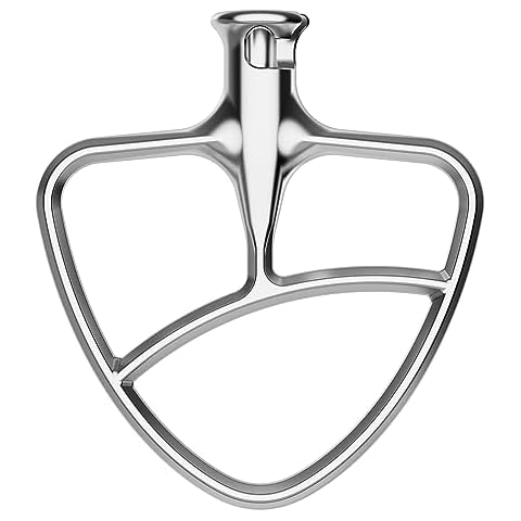 Stainless Steel Flat Beater for KitchenAid Mixer, Paddle Attachment for Tilt-Head Stand Mixer Fits 4.5-5 QT Mixing Bowl, Beater Replacement, Dishwasher Safe by GVODE Cover