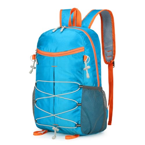 Generic Mochila dobrável de 25 L, bolsa de caminhada leve de grande capacidade, com design à prova de chuva e alças reforçadas para homens, mulheres, viagens, acampamento, escalada (25L)