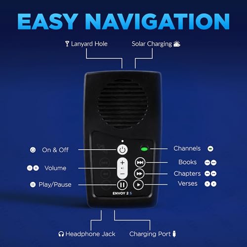 Image of New International Version Biblica Anglicized (NIV) Narrated by David Suchet MegaVoice Handheld Solar Powered Audio Bible Player (NIV-Solar)