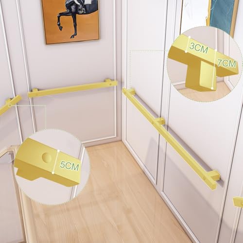 Rampe d'escalier dorée de 240cm pour sécuriser l'accès de votre cour