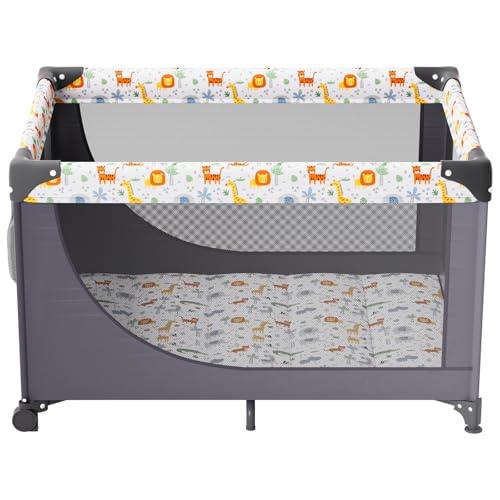 Vevor BABY PLAY YARD Travel Crib And Play Yard, Folding Baby Playpen With Soft Mattress Pad, Portable Toddlers Crib thumb #8