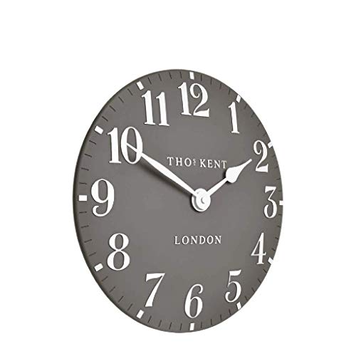 Thomas Kent 12" Arabic Clock Dolphin grey