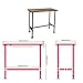 Diwhy DIY Industrial Design Pipe Dining Table Casual Pub BAR Laptop Table Modern Studio Wood and Metal Rectangular Dining Table homeoffice Desk Breakfast high bar Table Brown Desktop 47.3