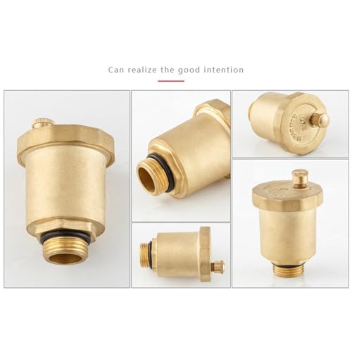 1 Stück Entlüftungsventil, Messing Automatisches Entlüftungsventil, Außengewinde, Entlüftungsauslassventil für Kessel, Heizkörper, Solarwarmwasserbereiter, Wassertank, Lagertank(DN25 1)