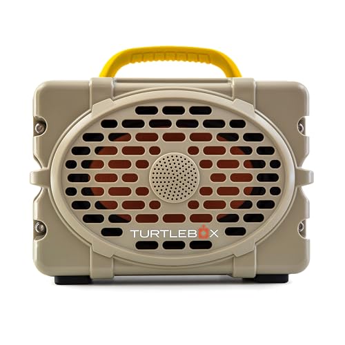Image of Turtlebox Original Gen 3: Portable Outdoor Bluetooth Speaker - Ultra-Loud (120dB), Waterproof (IP67), Rugged, Impact-Resistant, 3-Day Battery | Party Mode: Unlimited Pairing Stereo, Tan /Yellow