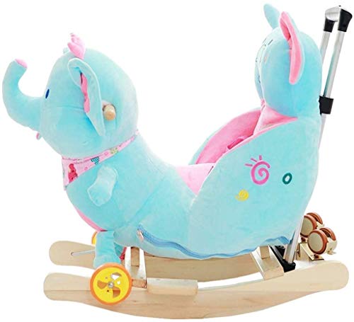 ZHANGYUEFEIFZ Schaukelpferd Plüsch Schaukeltier Pferd Rocking Horse Elephant Stuhl Baby Trojan Spielzeug Geschenk… – Bild 6