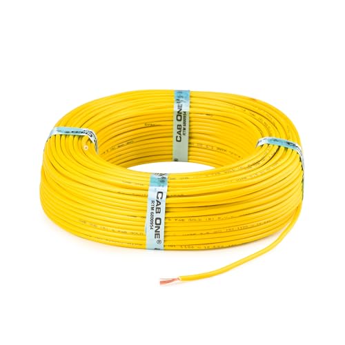Image of CabONE Pack of 3 Electrical Wire 1.0mm | 90 Meter Single Core CCA Copper Cable | Heat Resistant No-Drip PVC Insulation | High Current Carrying Capacity House Wire