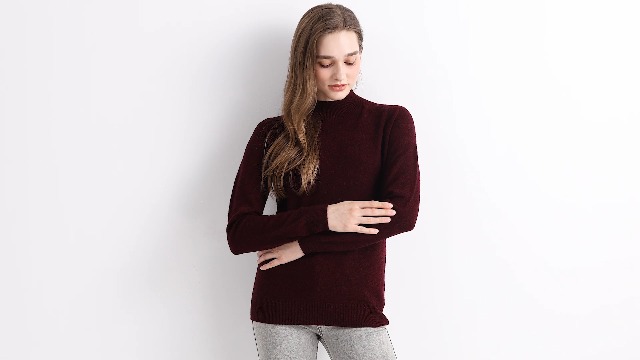 Chanyarn Women's Mockneck Sweater 100% Merino Wool 2025 Winter