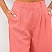 Hvyesh Bermuda Shorts for Women Knee Length Dressy Wide Leg High Waisted Pull On Womens Linen Pants Summer Casual 2025 Pink L All