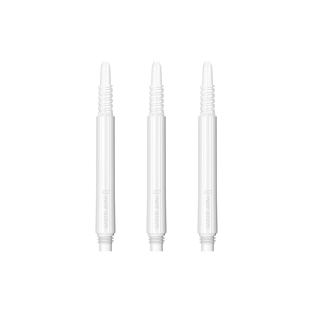 8 Flight Regular-Fixed White Medium 33mm Pack of 3 Shafts