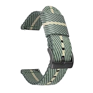 MGHN nylon horlogeband Diagonale streep gevlochten nylon riem 18 20 22 24 mm horlogeband snelkoppeling riem (Color…