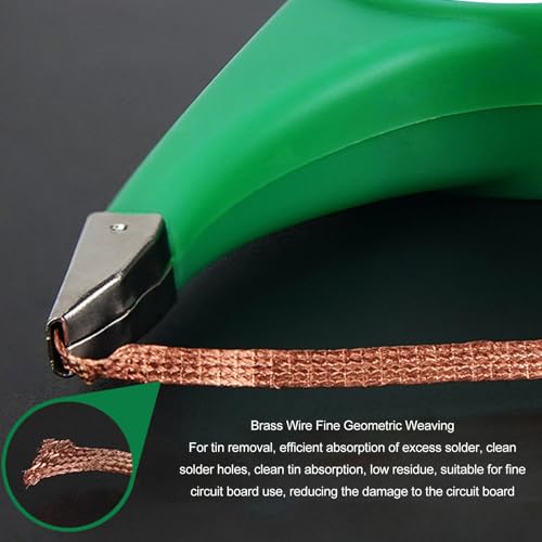 Image of Solder Wick Desoldering Wick 2m Length 3mm Width Brass Pre Fluxed Solder Removal Tool for PCB Repair Electronics Work