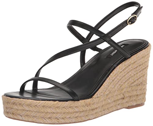 NINE WEST Jills, Sandalias con cuña Mujer, Negro 001, 41 EU