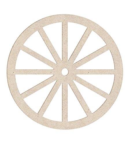 14 Wagon Wheel Unfinished Wood Cutout Shape