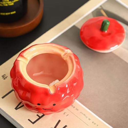 Zigarettenhalter mit Anti-Fly – Obst-inspirierter Aschenbecher für Zuhause und Büro, Schreibtischzubehör