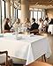 Utopia Kitchen Rectangle Table Cloth 2 Pack(90x132 Inches, White), Tablecloth Machine Washable, Polyester Table Cover for Dining, Buffet Parties, Picnics, Events, Weddings and Restaurants