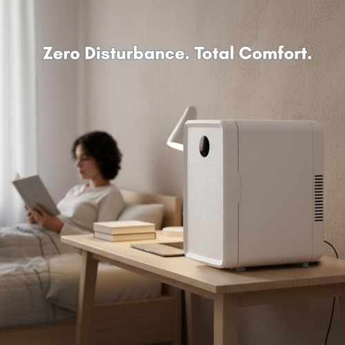 Image of Kikihuose 12L /22L Mini Fridge for Bedroom, Personal Small Refrigerator for Skin Care, Cosmetics, 110V /12V Portable Refrigerator Cooler & Warmer for Drinks, Food, Beauty, Makeup, Dorm, Car, Office