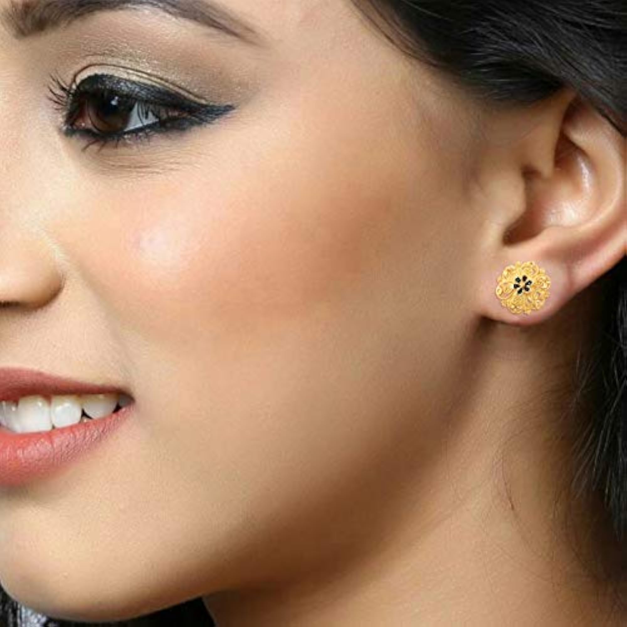 Traditional South Culture Alloy Plated Stud Earring Combo Set, 2 Pairs