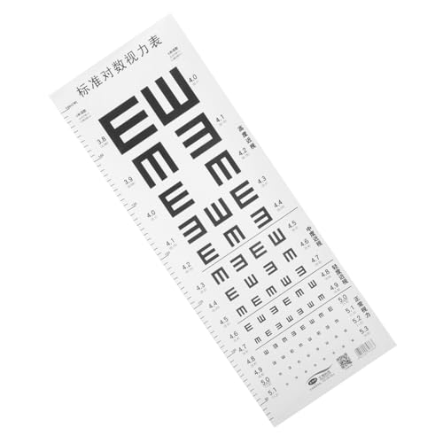 MUCKLILY Eye Chart Kid Eye Checking Chart Snellen Chart Visual Testing Chart Eye Color Chart Vision Test Chart Scale Ruler Measurement Eye Exam Chart for Hanging Height Chart PVC
