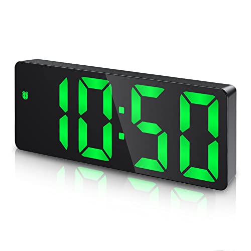 Digital Alarm Clock For Bedrooms, [Newest] 6.5'' Led Alarm Clock With Snooze, Usb Charging, Adjustable Brightness, For Kids, Elderly, Home, Office Black #TOP6