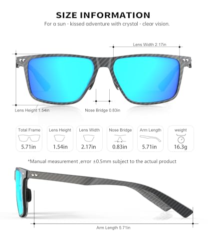 Image of ANYLUV Mens Sunglasses Polarized Upgraded Carbon Fiber Temple Sun Glasses Fashion Driving with UV Protection