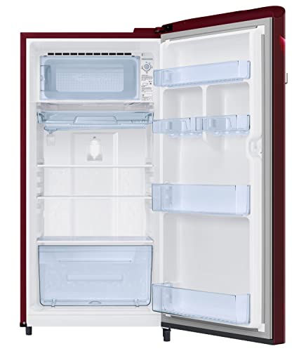 Image of Samsung 189L 5 Star Inverter Direct-Cool Single Door Refrigerator Appliance (RR21C2G25RZ /HL,Midnight Blossom Red)