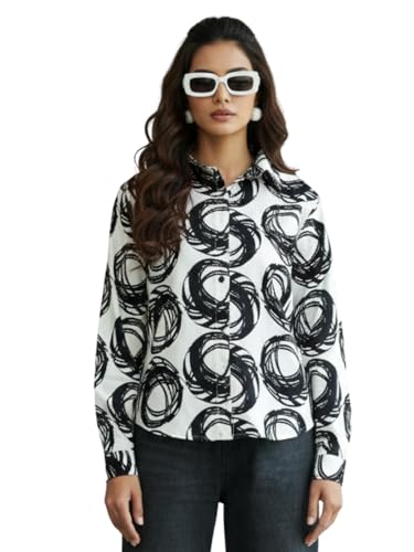 Image of GRECIILOOKS Shirts for Women - Korean Style Long Sleeve Oversized Button Down | Plus Size Workwear Top for Office & Casual Wear