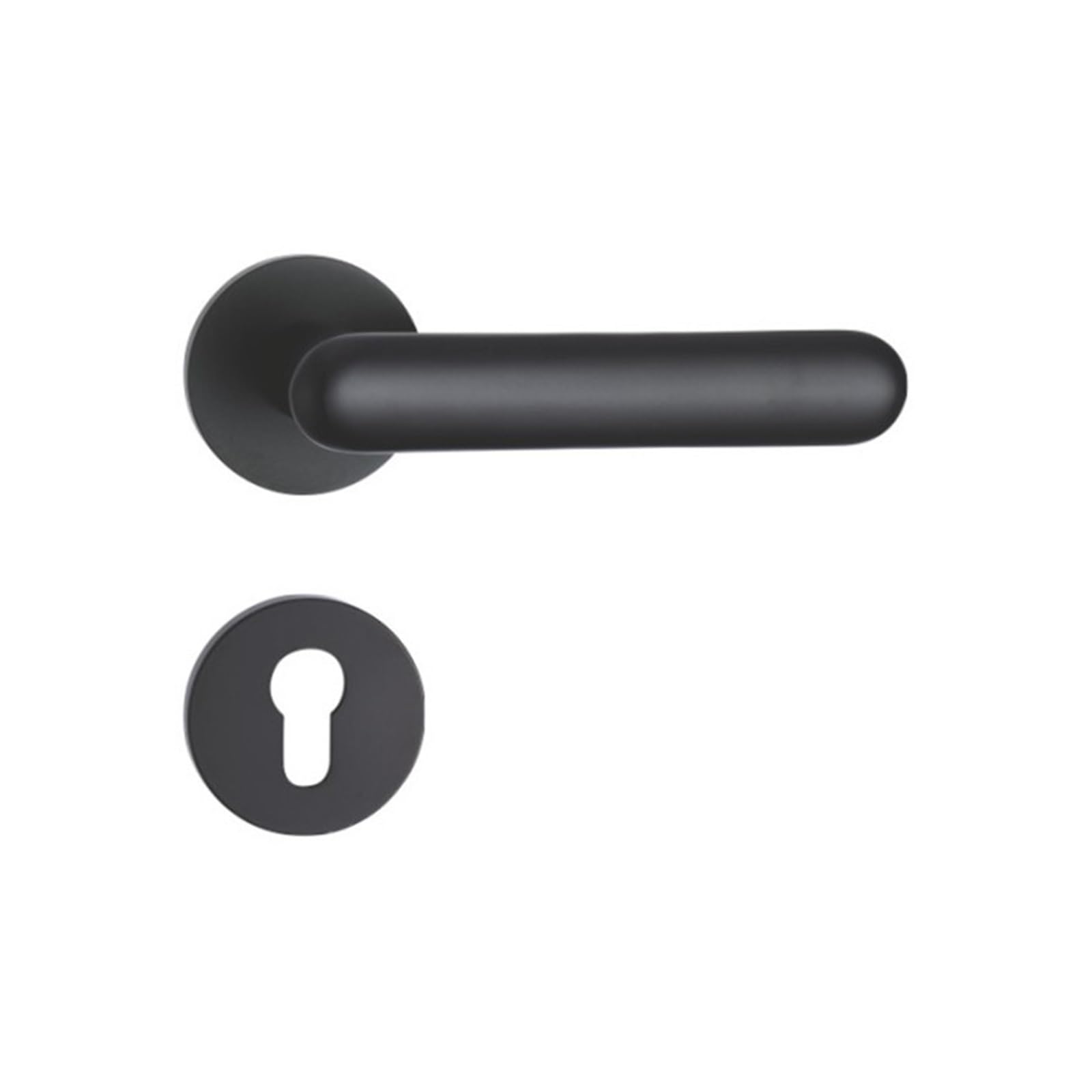 Vlalamno One Color Minimalist Black Space Aluminum Door Lock For Bedroom Silent