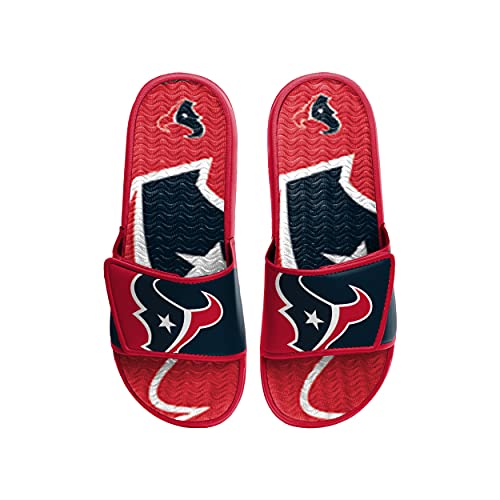 Image of FOCO mens NFL Team Logo Athletic Sport Shower Flip Flop Sandals Gel Slides