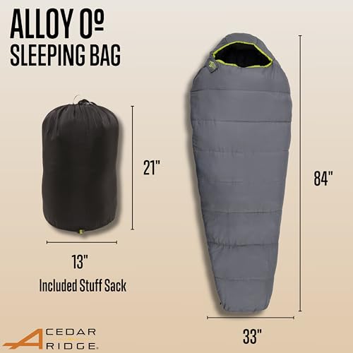 Cedar Ridge Alloy Bolsa de Dormir 0° - Gris/Cítrico miniatura 3