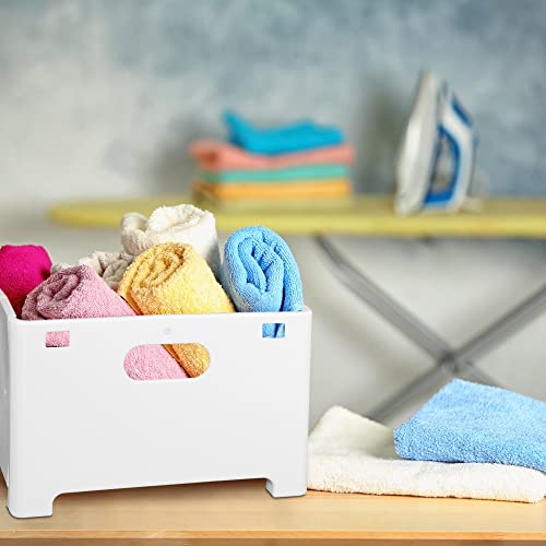 2 Pcs Laundry Basket Collapsible Laundry Hamper,Wall Mounted Hampers For Laundry,Dirty Clothes Storage For Bathroom, Bedroom, Closet (White) #TOP6