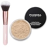 PHOERA Foundation Face Powder, Soft Focus Setting Powder, Silky Powder For Creating Without Shine, Smooths Pores & Lines, Up to 24H Wear Oil Control,0.49 Oz (N.02 Cool Beige)