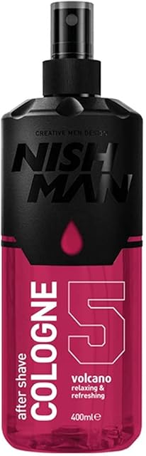 Nish Man After Shave Cologne Volcano  Nishman Relaxing Refreshing After Shaving Spray Lotion Kolonya for Men  Contains Orange Blossom, Lemon, Heliotrope and Amber Fragrance 400ml (Volcano)