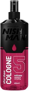 NISHMAN Aftershave Men, Mens Cologne Volcano, 400 ml - Relaxing Refreshing Aftershaving Spray Lotion Cologne for Men | Mens Cologne | Mens Aftershave | Mens Moisturiser Face (400 ml)