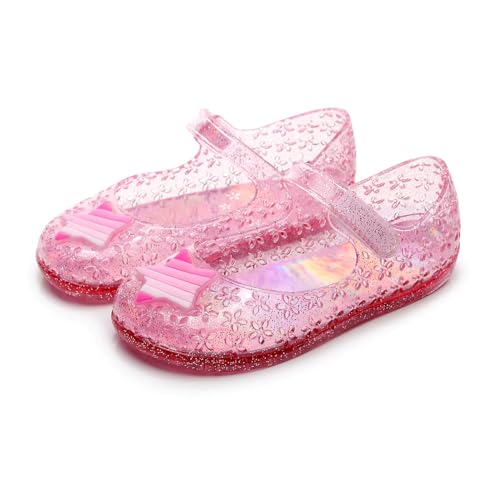 Glitter Jelly Sandals for Little Girls Kids Toddler Closed Toe Dance Party Star Mary Jane Shoes Summer Casual Flats2