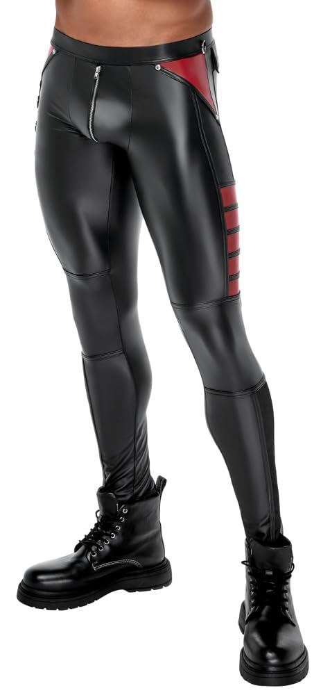 NEK 21402501721 Pantalon Noir Rouge L