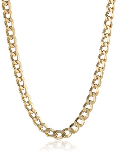 PORI JEWELERS 18K Solid Gold 1.8MM, 2.5MM, 3MM, 3.8MM, 4.5MM, 5.5MM, 7MM Cuban Curb Link Chain Necklace- Made In Italy (30, 3.8MM, Yellow)
